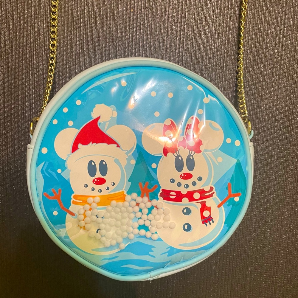 Loungefly X Disney Mickey & Minnie Snow Globe Crossbody